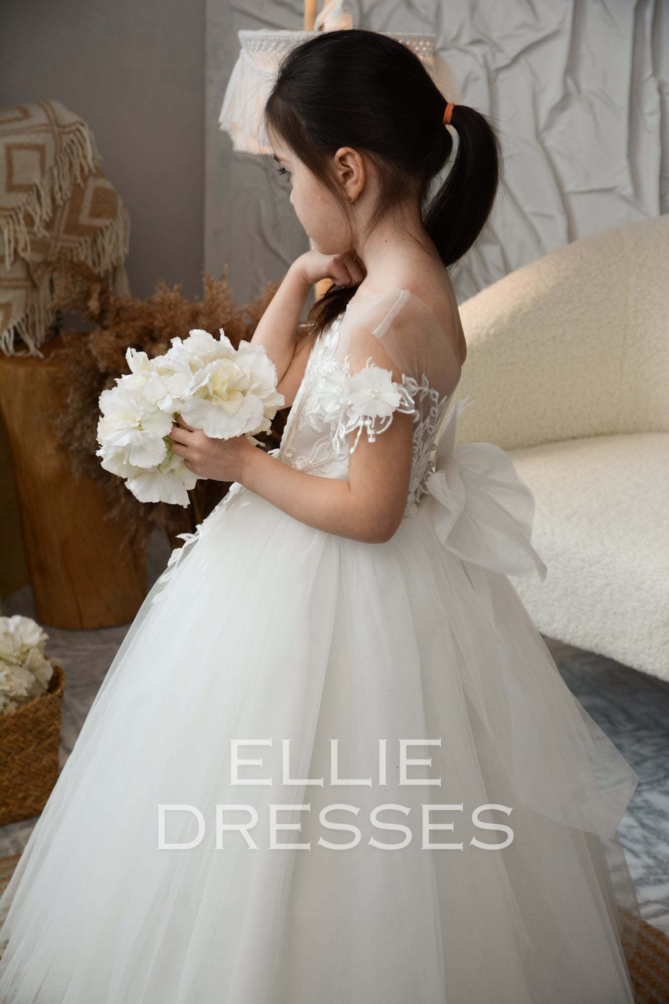 Puffy Flower Girl Dress