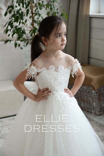 Puffy Flower Girl Dress