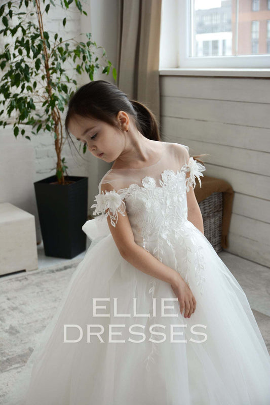 Puffy Flower Girl Dress