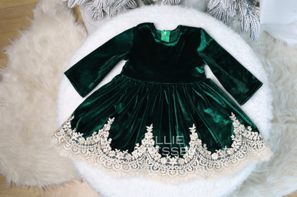 Gold & Green Christmas Gown