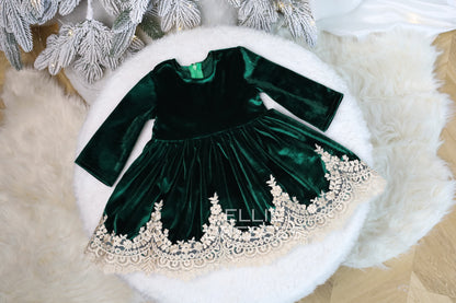 Gold & Green Christmas Gown