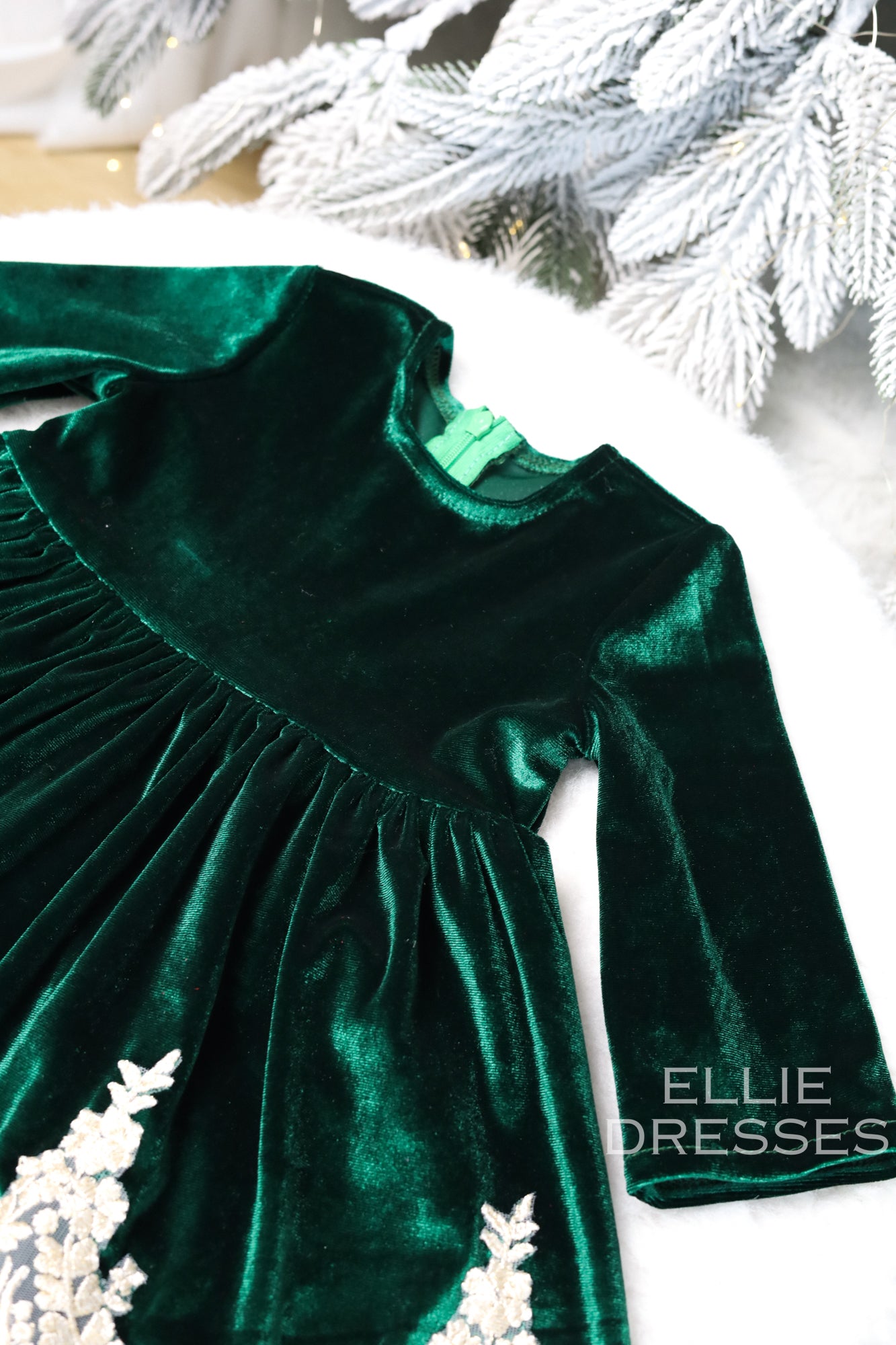 Gold & Green Christmas Gown