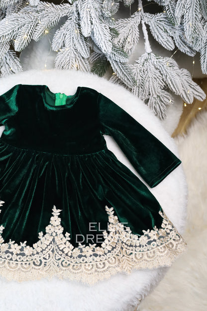 Gold & Green Christmas Gown