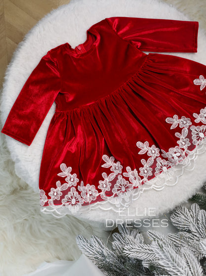 Christmas Dress with Flowes