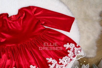 Christmas Dress with Flowes