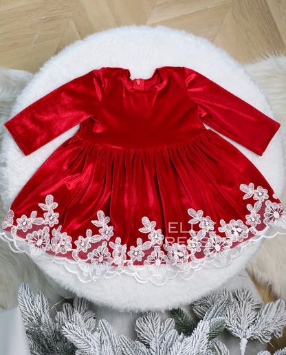 Christmas Dress with Flowes