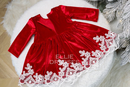 Christmas Dress with Flowes