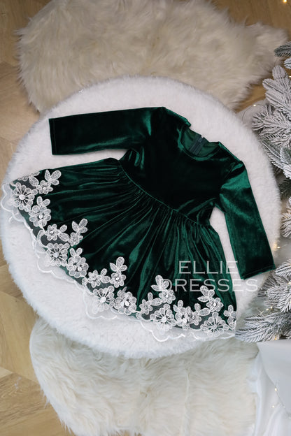 Christmas Dress with Flowes