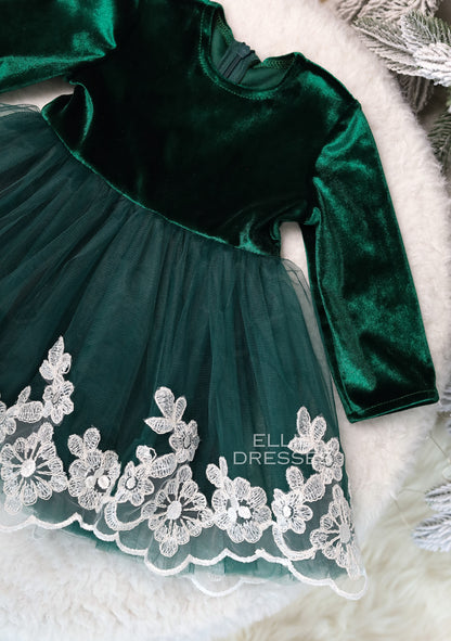 Velour & Lace Christmas Gown