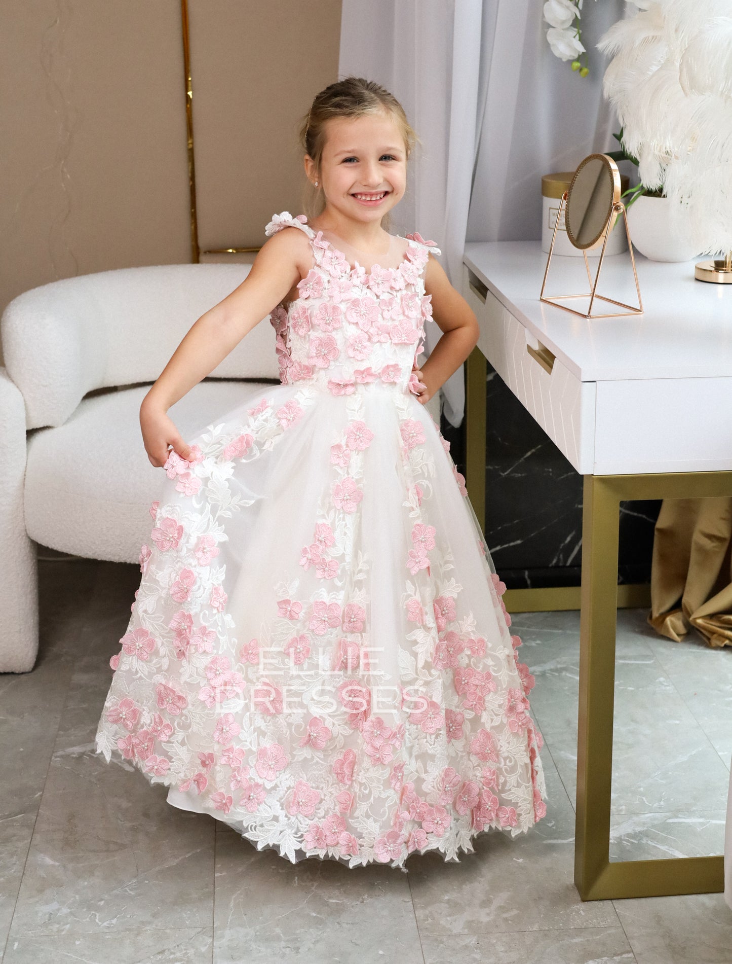 Pink & Ivory Girl dress