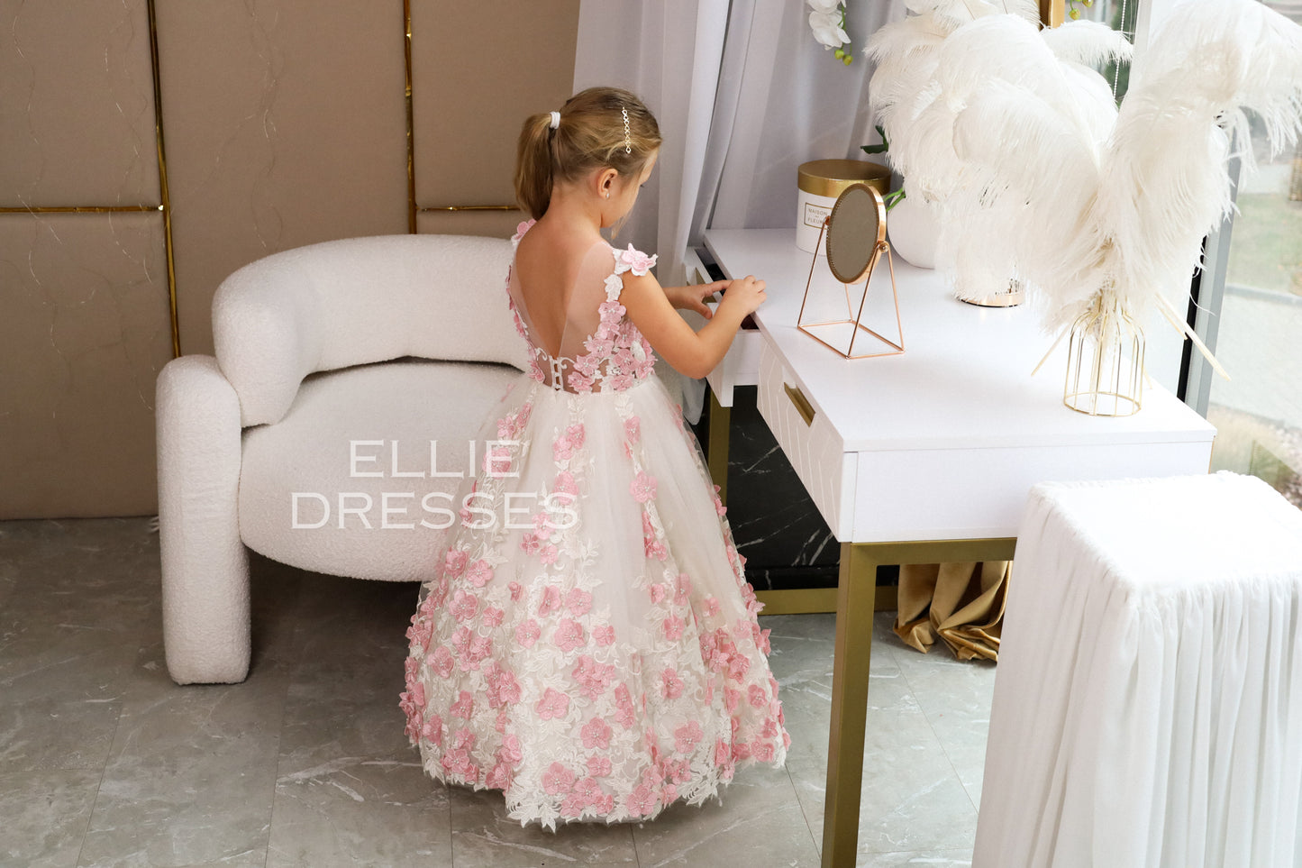 Pink & Ivory Girl dress