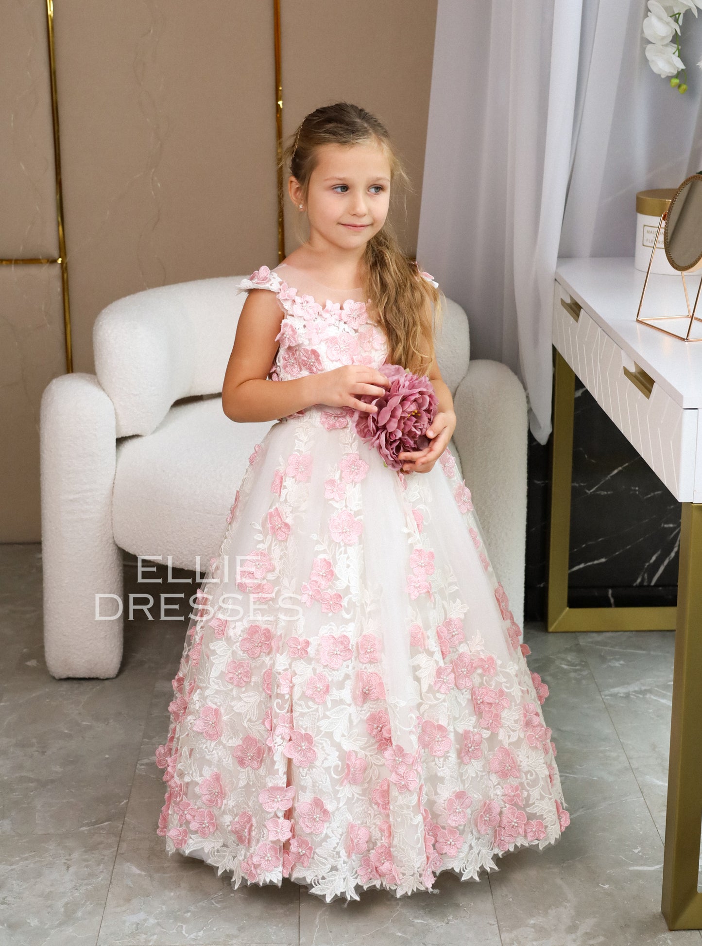 Pink & Ivory Girl dress