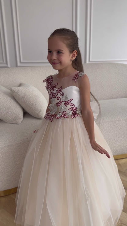 Girl Dress with Gorgeous Train