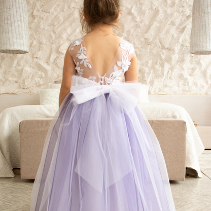 Purple Flower Girl Dress
